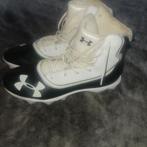 Under Armour Mens Size 12 Highlight RM Football Cleats Black/White 3021197-003